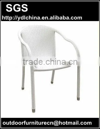 stackable outdoor synthetic rattan dining chairs
