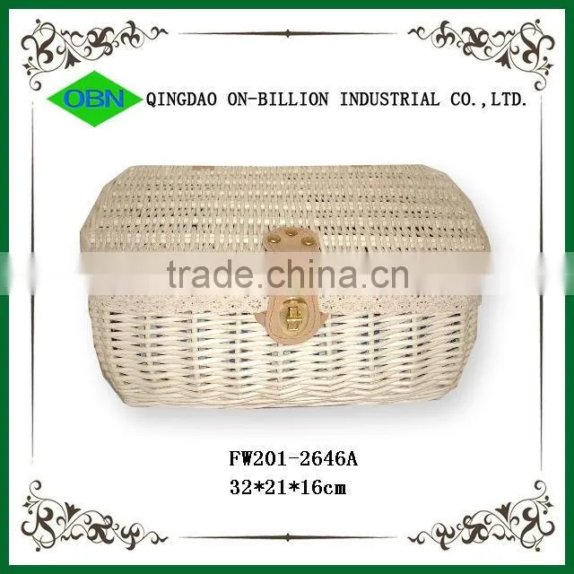 Hot sell wicker basket with lid