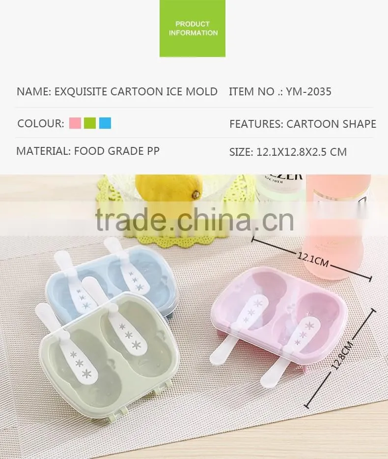 Homemade plastic ice cream mold / set of 2 ice cube mold