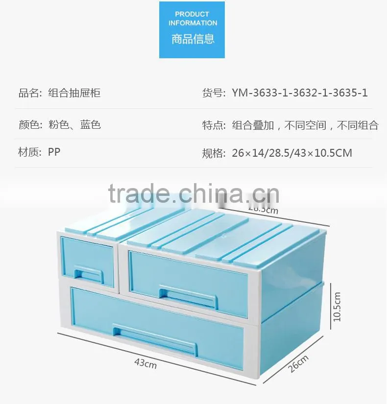 emc Plastic drawer for house, plastic storage drawer with tiers
