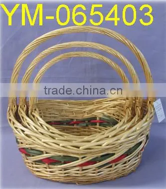 colorful willow wedding gift baskets