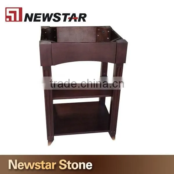 High quality natural wood hotel vanity base design