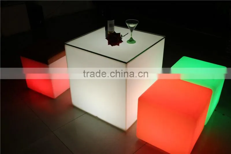 Led furniture Plastic RGB color change led cube