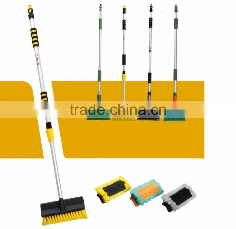 China telescopic car wash brush, car wash broom with long handle
