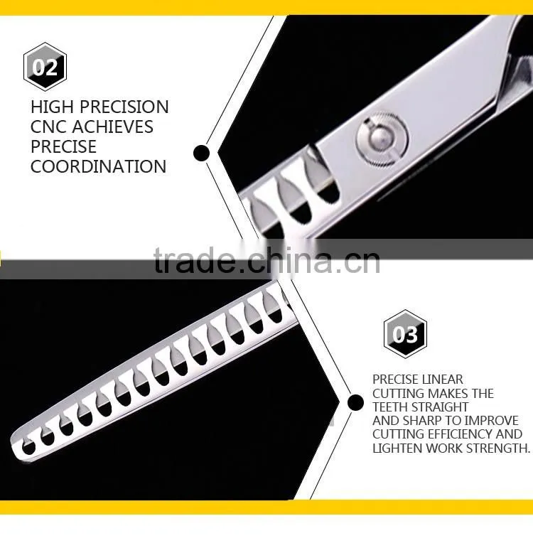 CA-715T 7inch 15teeth mirror polished thinning scissors pet grooming tools