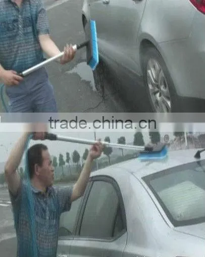 water flow through car brush;car dust brush car cleaning brush