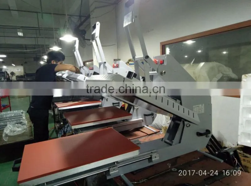 Double trays heat press transfer machine, auto open heat presses 16*20 inch