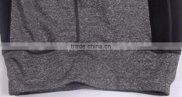 women contrast color polyester blend spandex hoodies and yoga pants