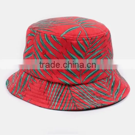 Red custom blank colorful school bucket hat