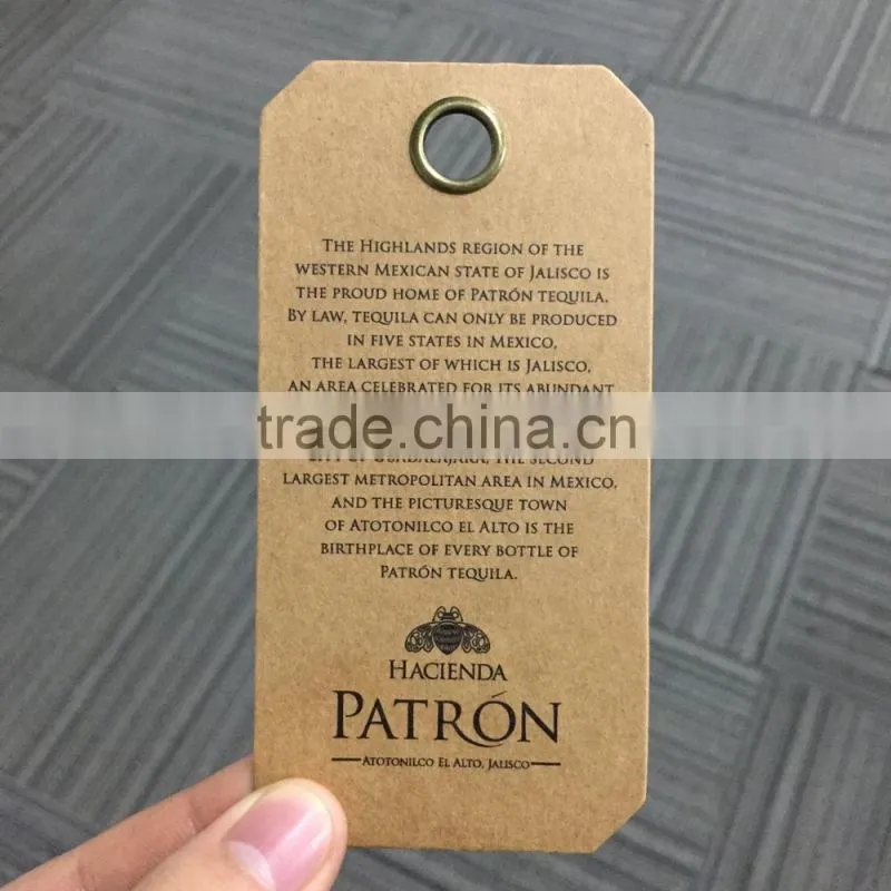 2017 custom high quality private hang tags jeans swing tags