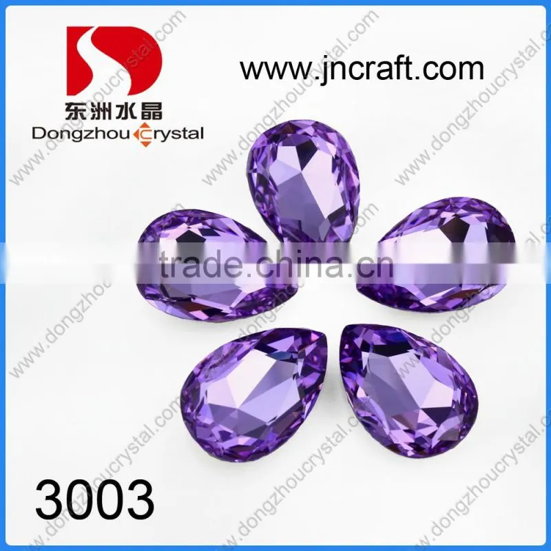 K9 Crystal Drop Colorful Crystal Fancy Stone For Wedding Dresses