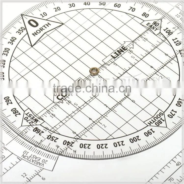 kearing Flexible Plastic Ultimate Rotating Azimuth Plotter for Pilot Flight #KCNP-1