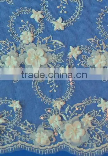 Hot selling 3d african stretch lace dress fabric