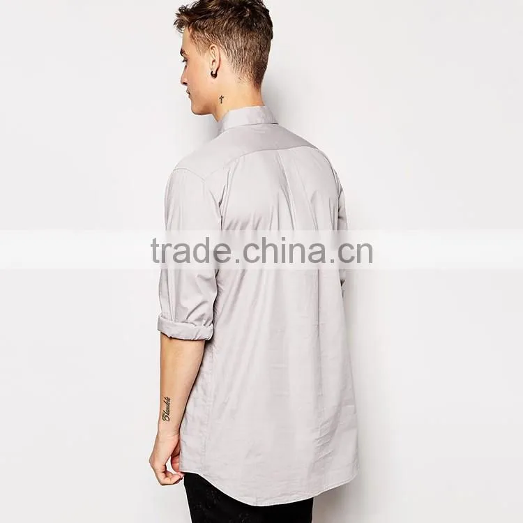 Standard exclusive longline shirt button down compression shirt