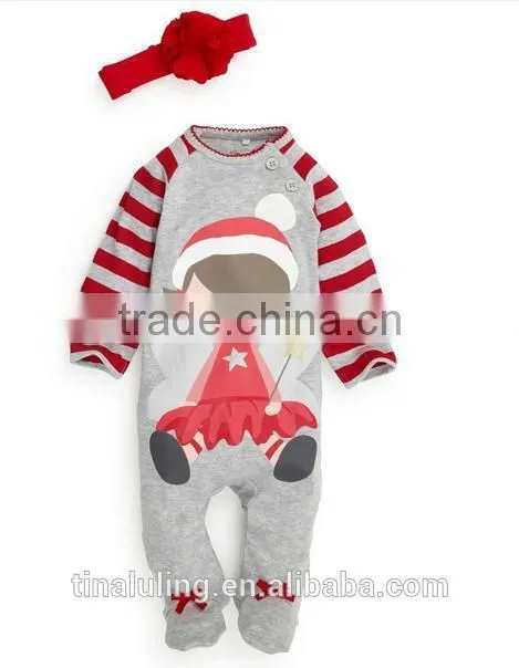 new arrival wholesale baby clothes infant boys and girls cotton rompers christmas jumpsuits