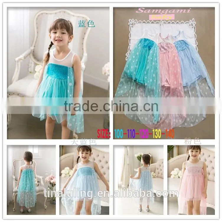 wholesale baby girls summer sleeveless dress kids tutu dress children polka dots dresses