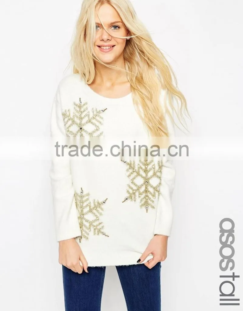 beautiful Christmas pullover sweater designs for women