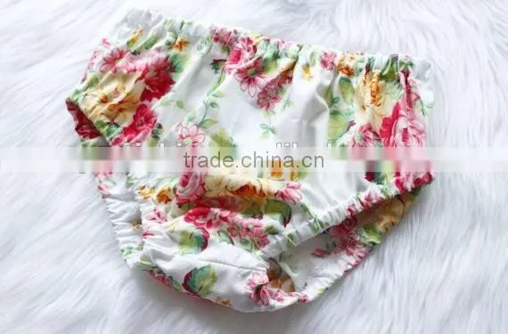 Baby underwear chiffon fabric ruffle bloomers match same color hair accessories