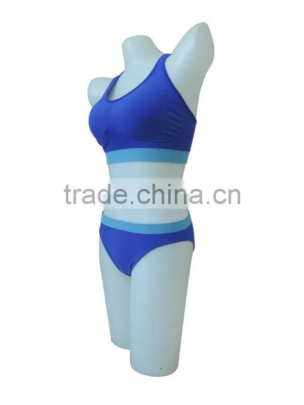 nice quality new style seamless woman underwear ladies sport bra & bikini