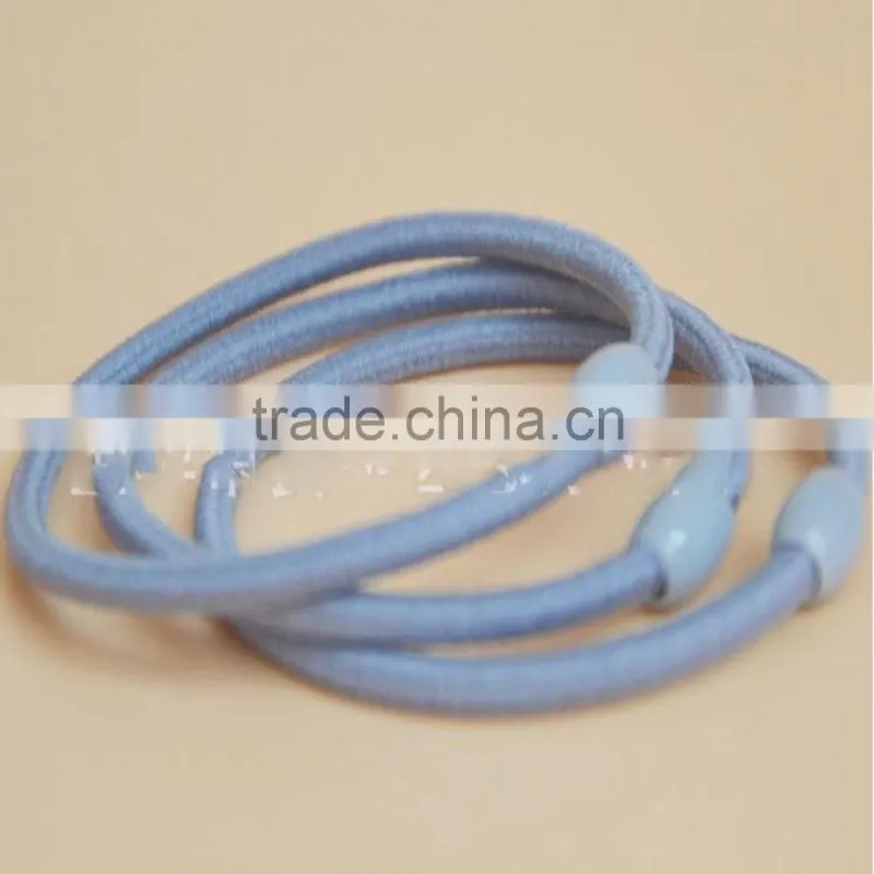 Girls Rubber Elastic Hair Ties Ponytail With Beads