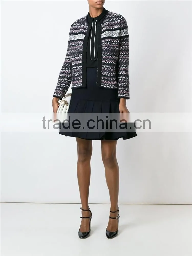 Made in China Cheap Price Short Cut Knitted Colorful Coat Abaya Dubai