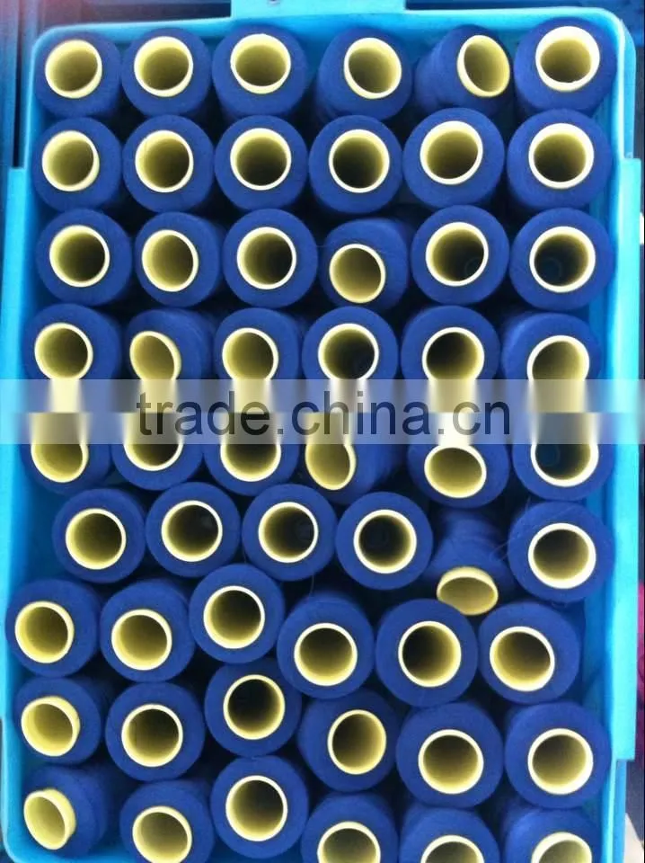 raw material of 100% polyester sewing thread