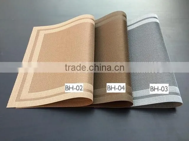 Non-slip PVC Heat Insulation Stain-resistant Woven Mesh Restaurant Placemats