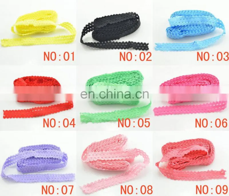 6/8" Elastic Spandex Band Floral Lace