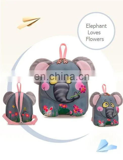 Colorful cute animal cartoon school backpack for primary students