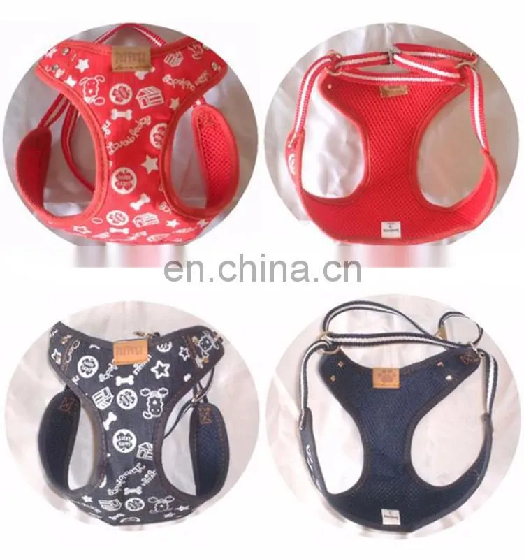 Japanese breathable cowboy harness with leash for small & medium size dogs