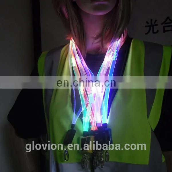 New Design LED flashing lanyards colorful lanyards lanyards for girl