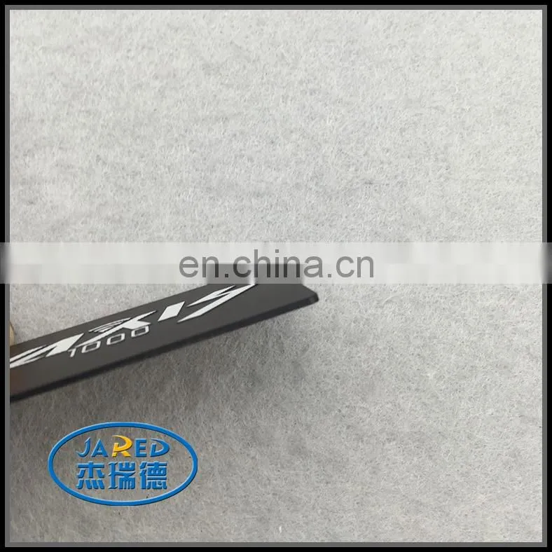2015 Black Color Popular Handmade 3M Adhesive Customized Logo Metal Printing Aluminum Label