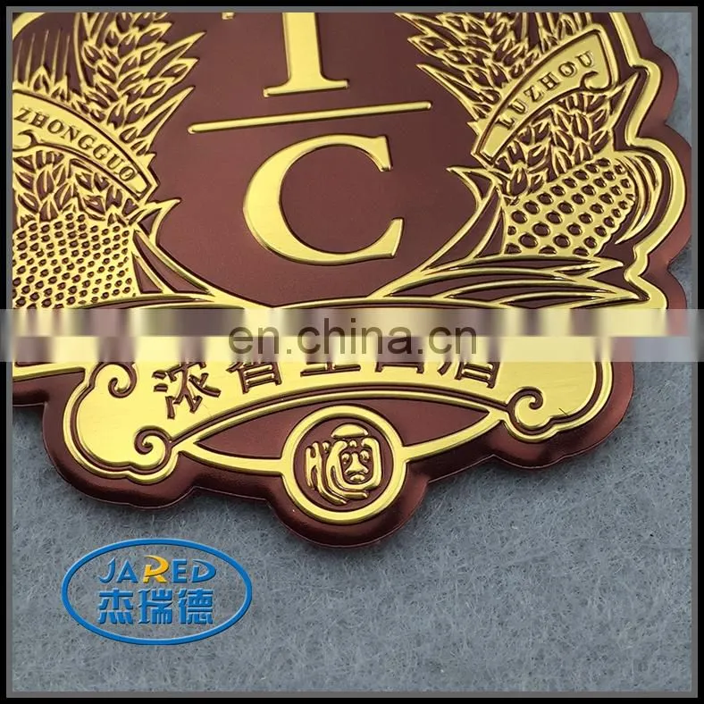 Engraved Letter Metal Crafts 3D Aluminum Wine Label