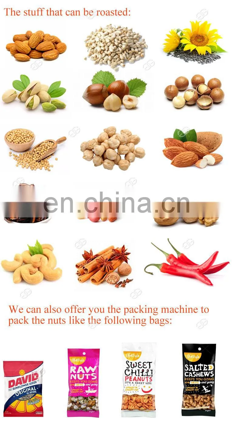Conveyor Type Belt Cooling System Grain Corn Soybean Cocoa Bean Nut Roaster Tea Sesame Peanut Roasting Machine