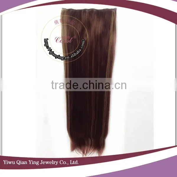 long straight synthetic ombre hair extension