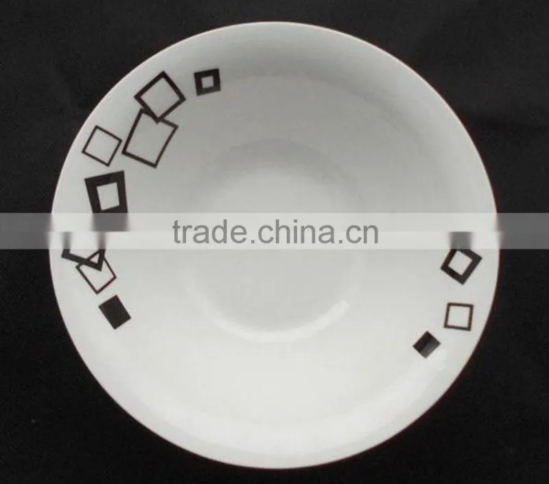 transparent salad bowl, plate and bowl for restaurent, thailand ceramic bowl