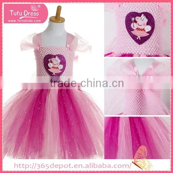 Voile Fabric rainbow color knee high satin gauze dress halloween costume