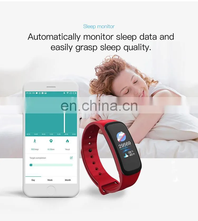 SANDA C1P Stylish Smart Watch For Women Fitness Tracker Sport Ladies Silicone Bracelet Phone