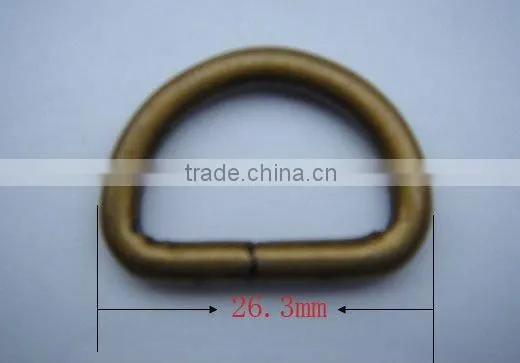 Wire formed metal D-rings for bags