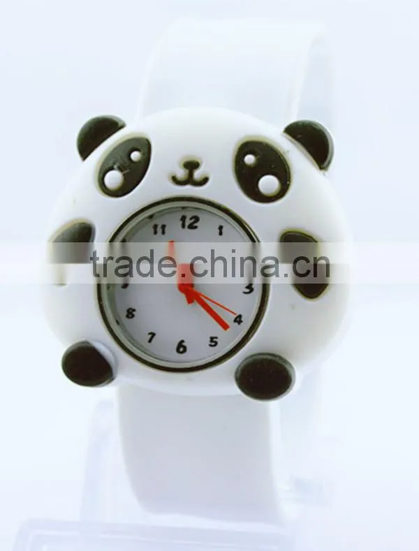 cute panda silicone slap watch for kids