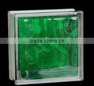 Decorative glass brick in colorful