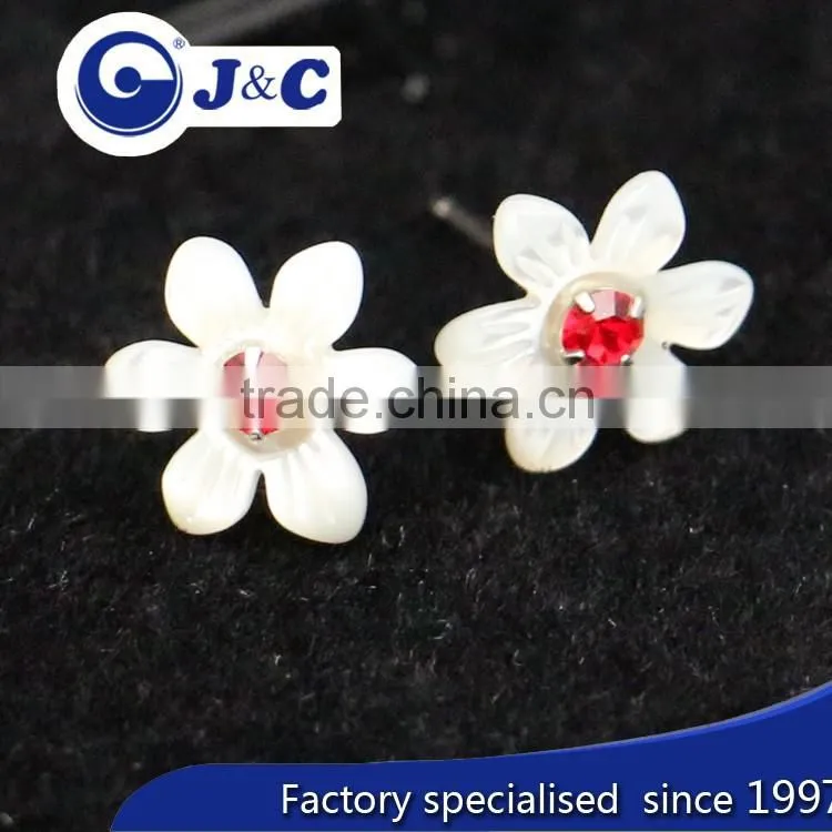 customized natural conch sea shell stud earrings