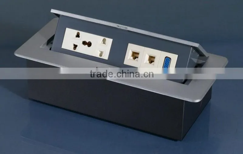 Multi-Function desktop pop up outlet for hotel furniture socket