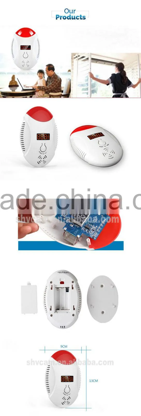 Hot White CO Carbon Monoxide Alarm poisonous Gas Sensor Warning Detector with LCD Display