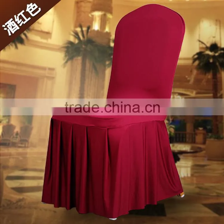 Spandex chair cover with skirt