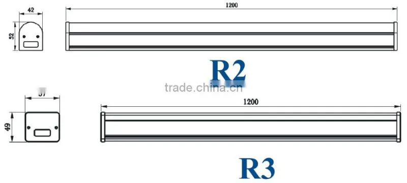 220v linear lighting 200 degree LED batten lights with 3 years warranty
