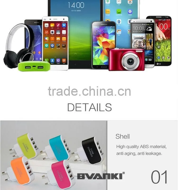 Sales Promotion !!! china supplier multi port usb chargers Travel Wall Charger US EU UK AU Plug 5V 3.1A 3 Port USB Charger