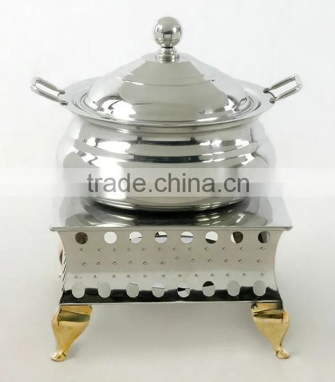 Steel Cheffing Dish, Wedding & Party utensils, food serving dish, hot keeping dish, Catering item, Hotel & Restaurant utensils