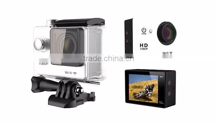 super 4K high quality waterproof action camera with 2.0'' TFT display and wifi sports camera