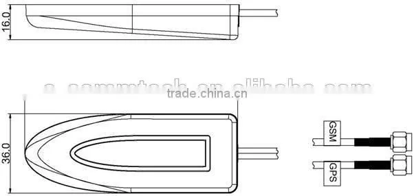 1575MHz GPS Active and GSM Quad Band Dual Mode antenna